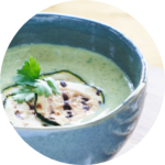 La soupe de courgette grillé