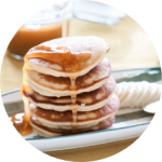 Pancake au miel et à la confiture d’abricot