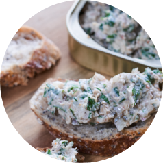 Les rillettes de sardines au fromage frais de chèvre